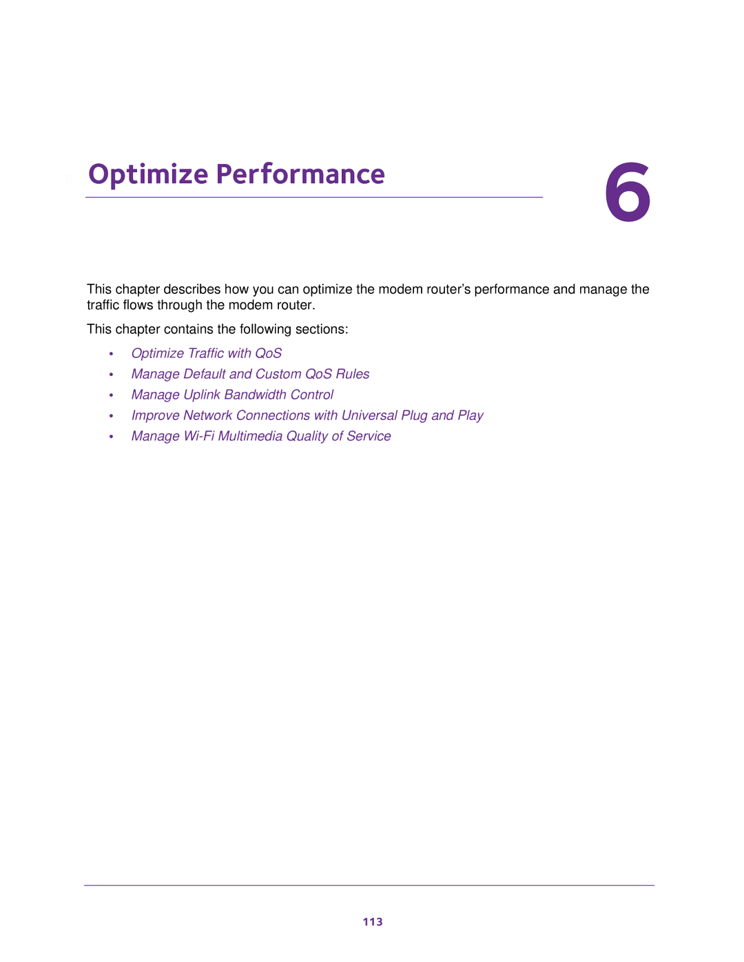 NETGEAR D6100 user manual Optimize Performance 