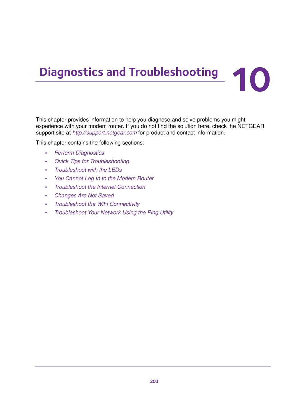 NETGEAR D6100 user manual Diagnostics and Troubleshooting 