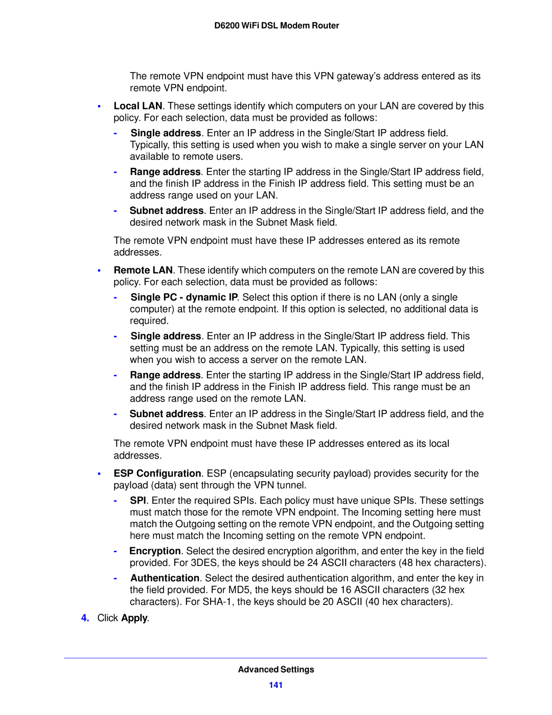 NETGEAR D6200-100NAS user manual 141 