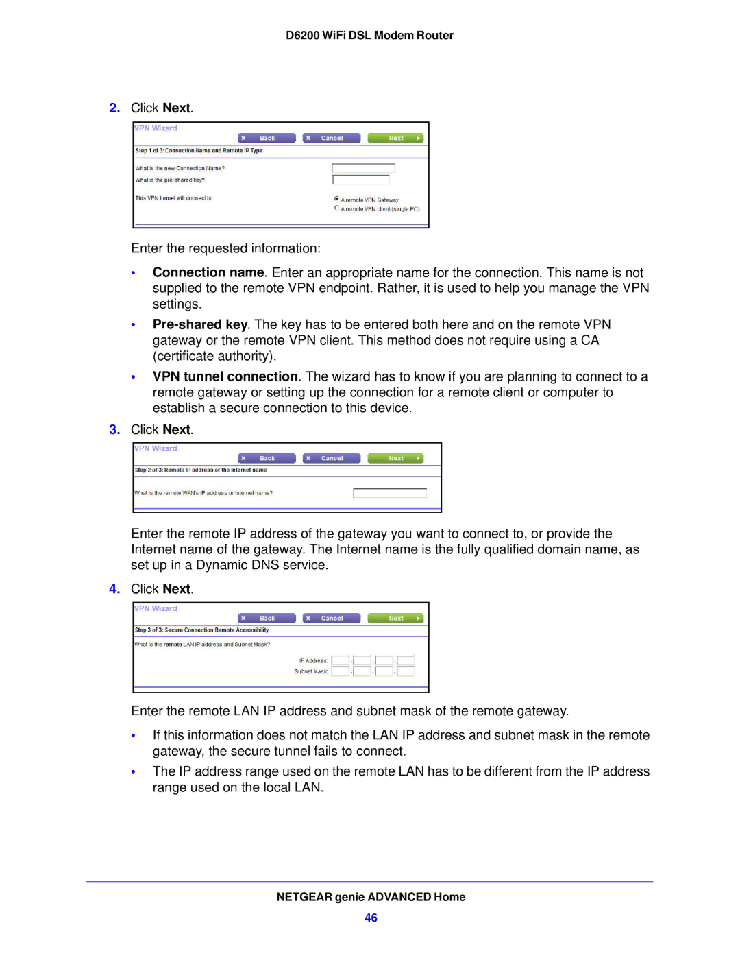 NETGEAR D6200-100NAS user manual D6200 WiFi DSL Modem Router 