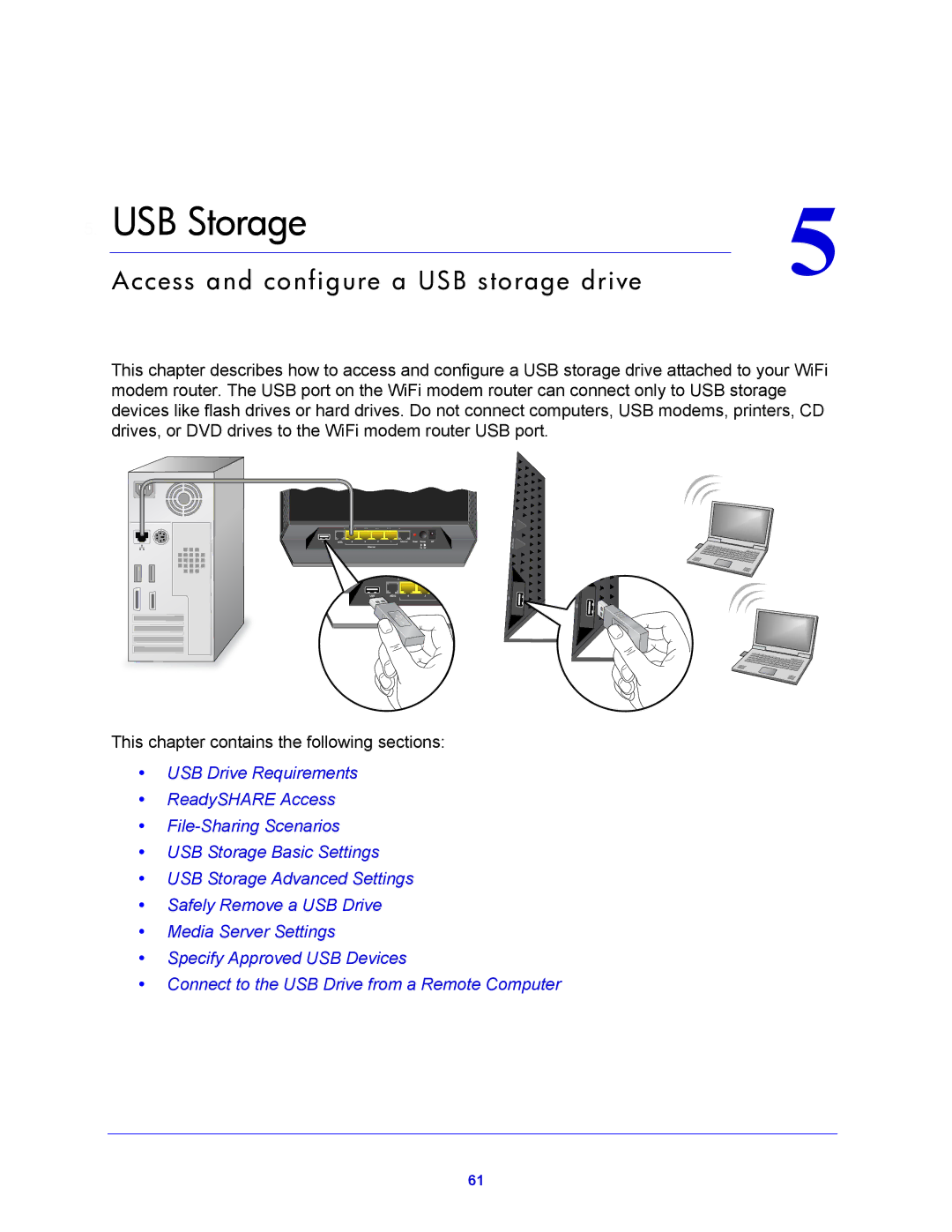 NETGEAR D6300 user manual USB Storage 