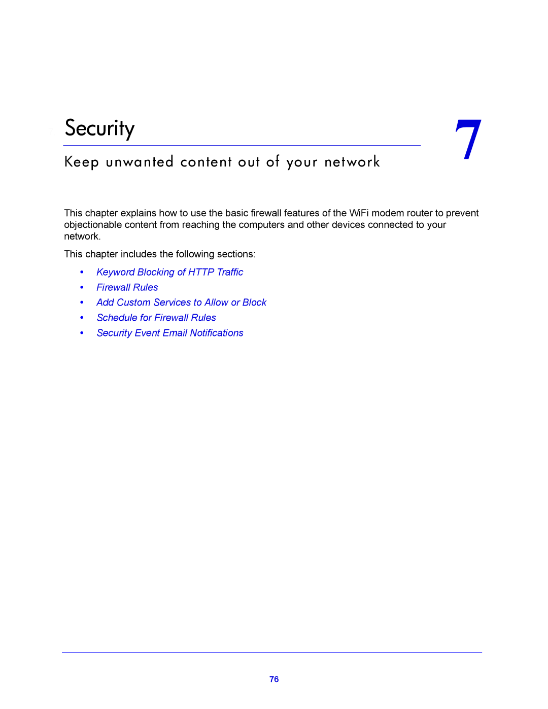 NETGEAR D6300 user manual Security 