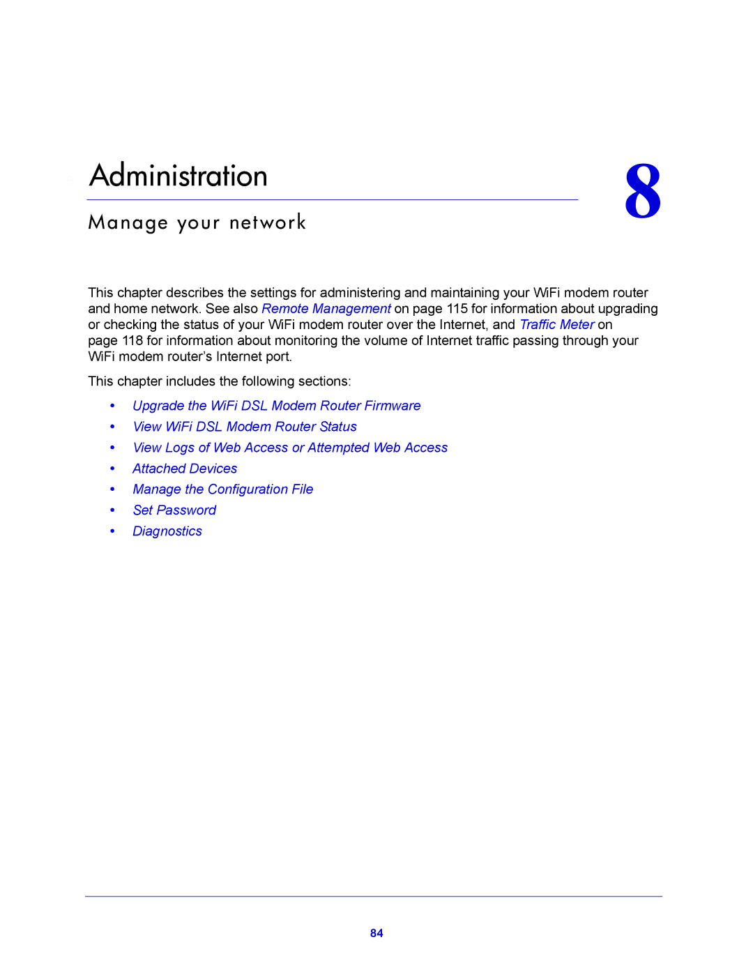 NETGEAR D6300 user manual Administration 