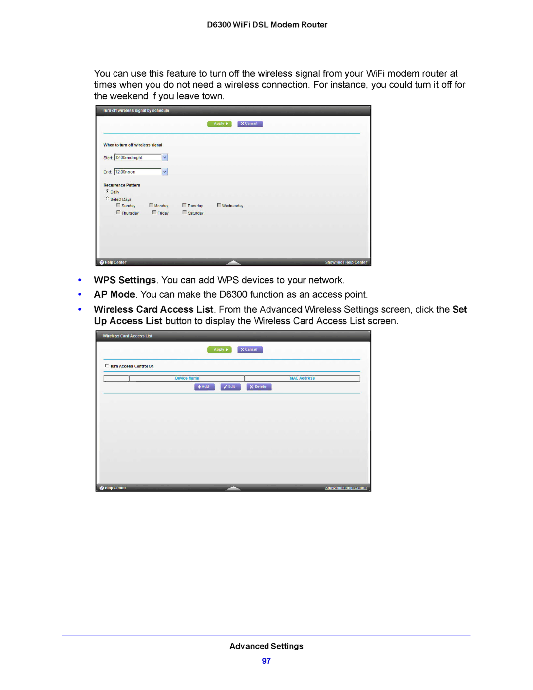 NETGEAR user manual D6300 WiFi DSL Modem Router 