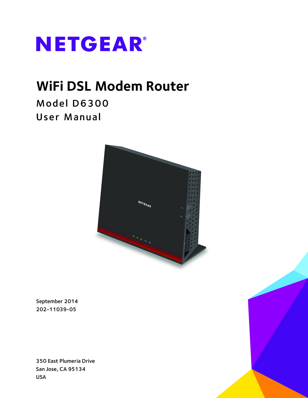 NETGEAR D6300 user manual WiFi DSL Modem Router 