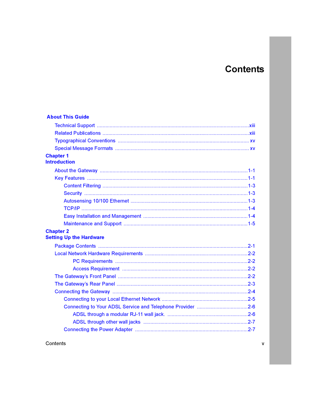 NETGEAR DG814 DSL manual Contents 