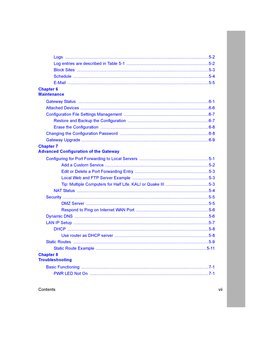 NETGEAR DG814 DSL manual Chapter Maintenance 