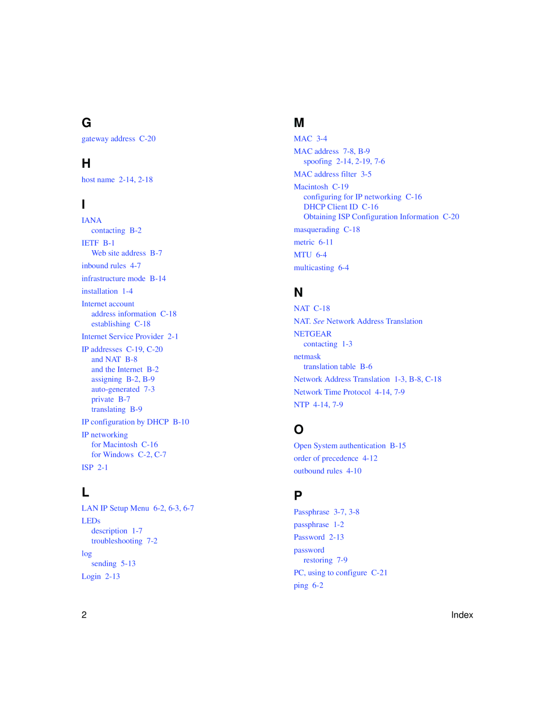 NETGEAR DG824M manual Ietf B-1 