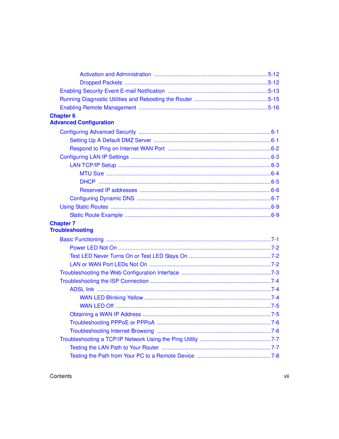 NETGEAR DG824M manual Chapter Advanced Configuration 