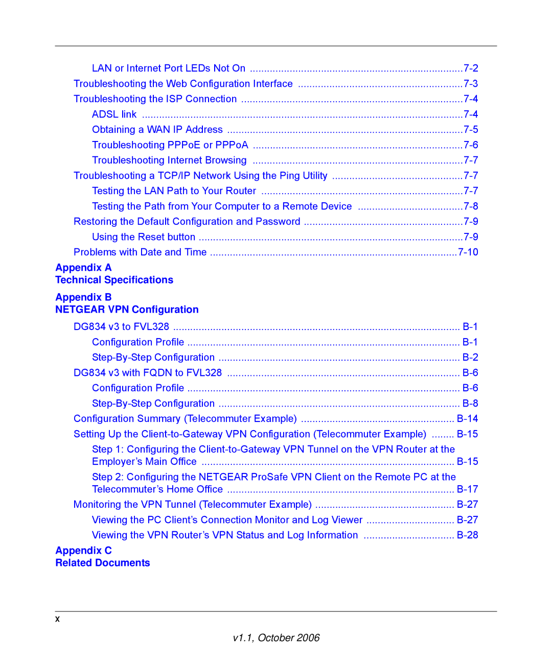 NETGEAR DG834 V3 manual Appendix C Related Documents 