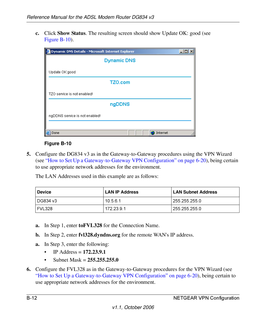 NETGEAR DG834 V3 manual Figure B-10 