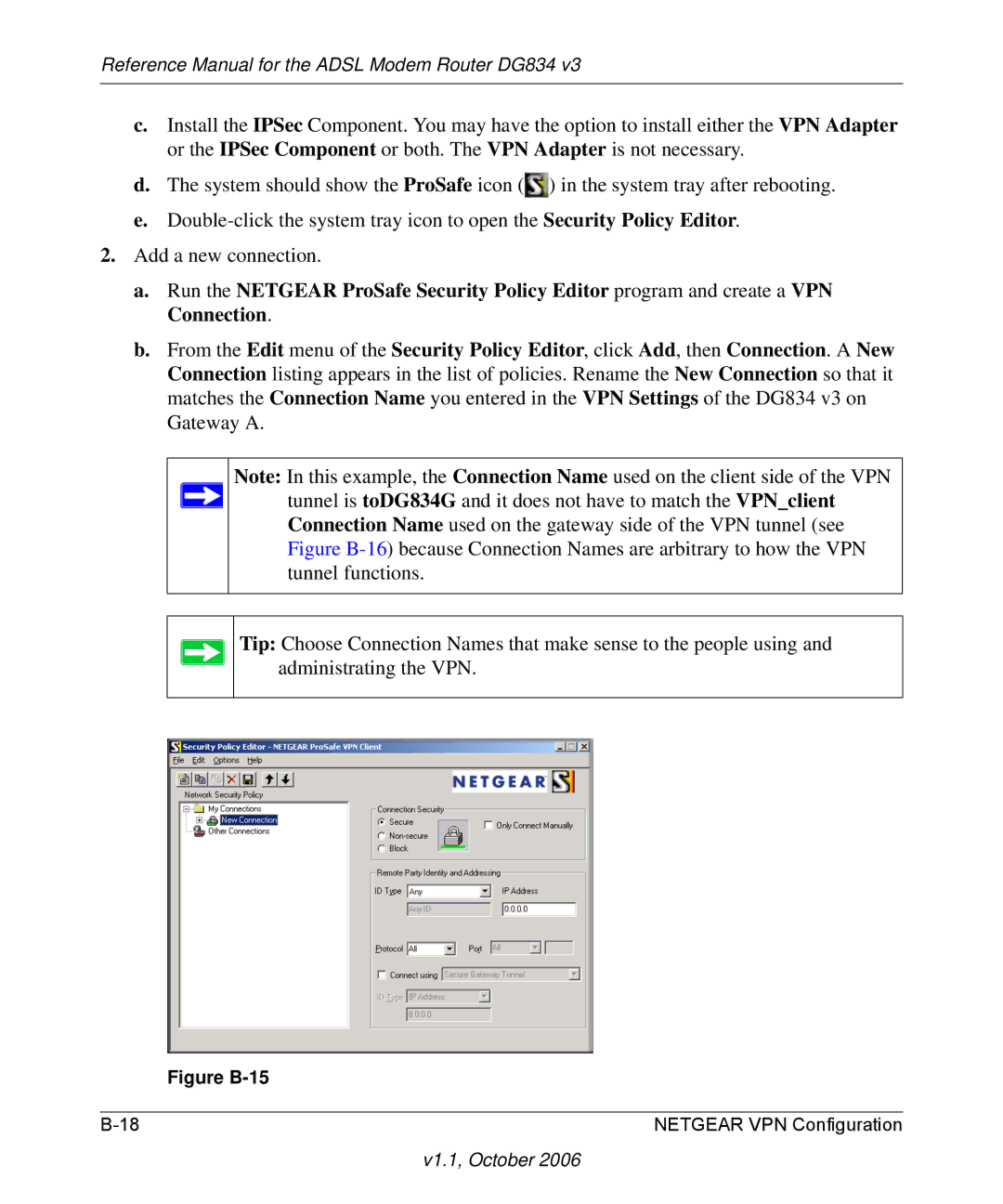 NETGEAR DG834 V3 manual Figure B-15 