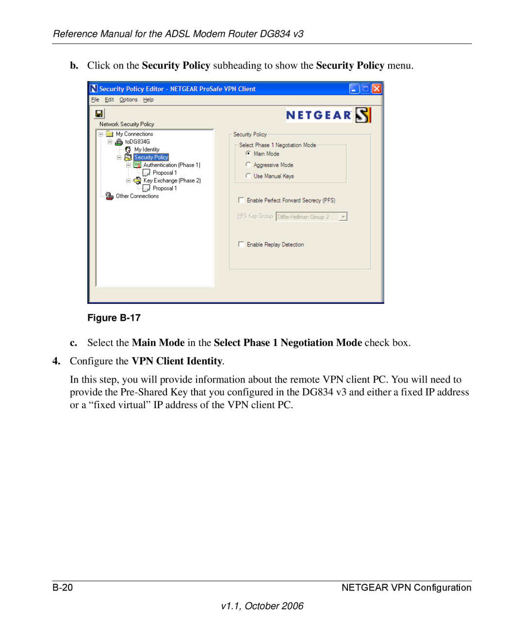 NETGEAR DG834 V3 manual Figure B-17 