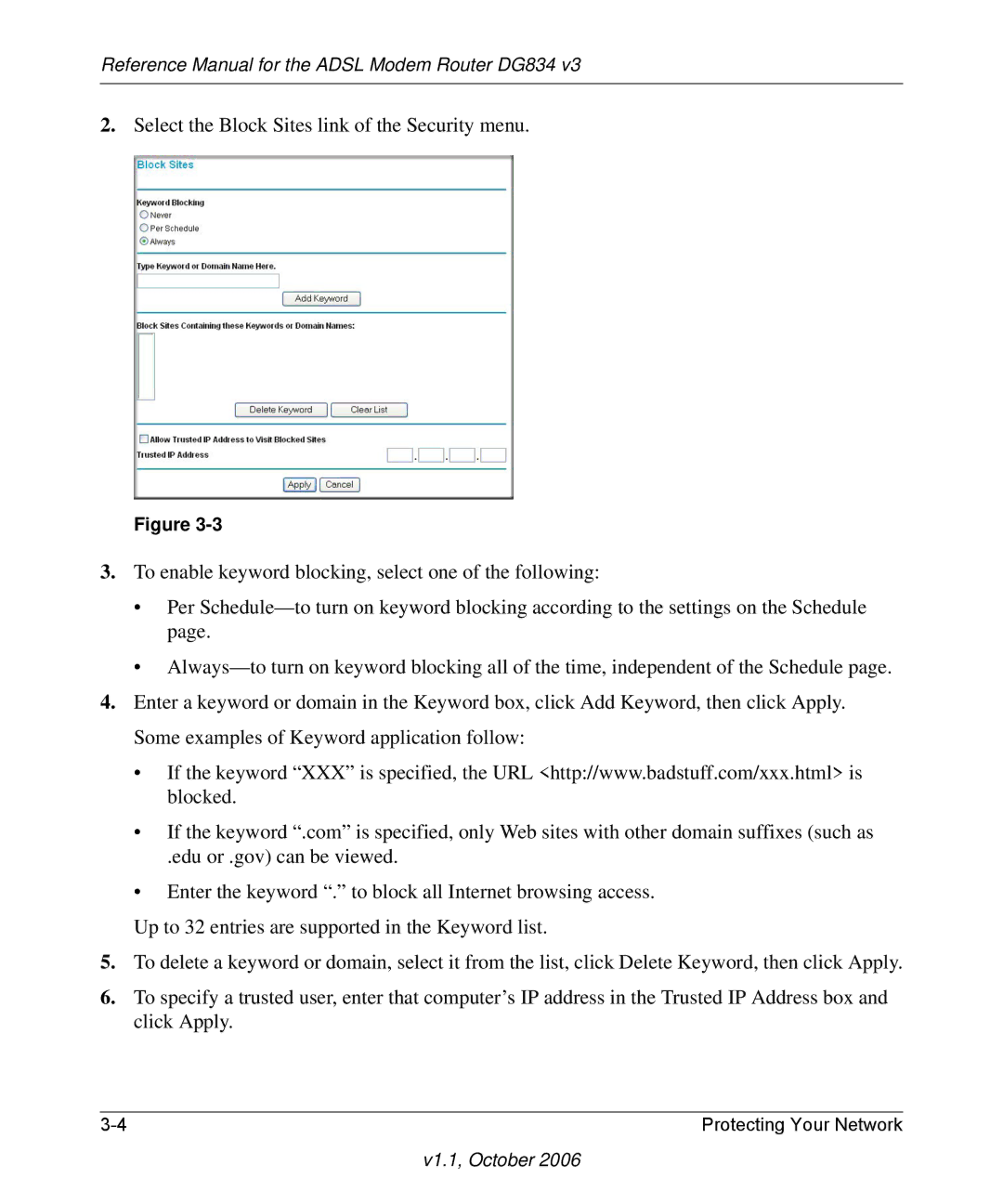 NETGEAR DG834 V3 manual Reference Manual for the Adsl Modem Router DG834 