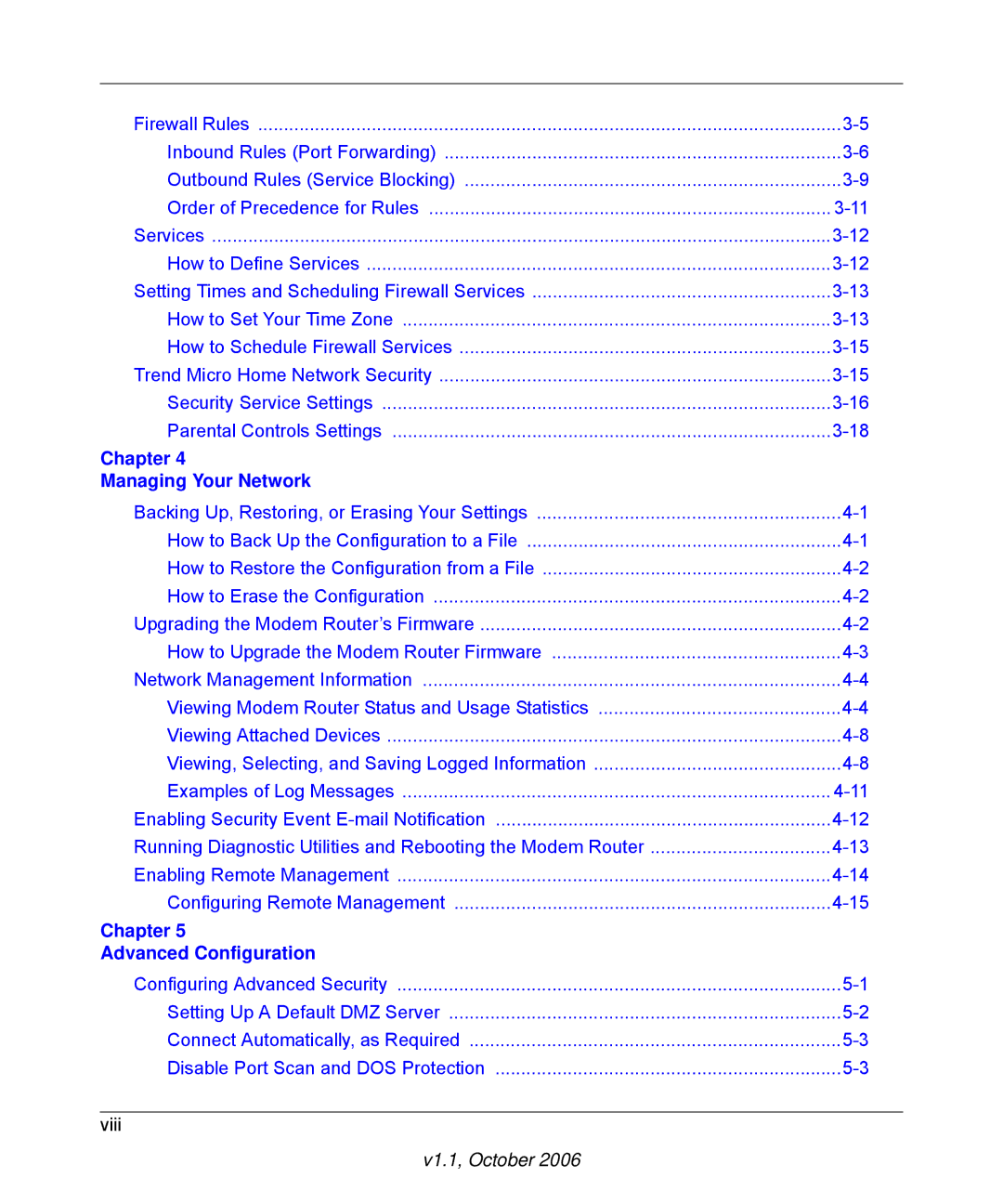 NETGEAR DG834 V3 manual Chapter Managing Your Network 