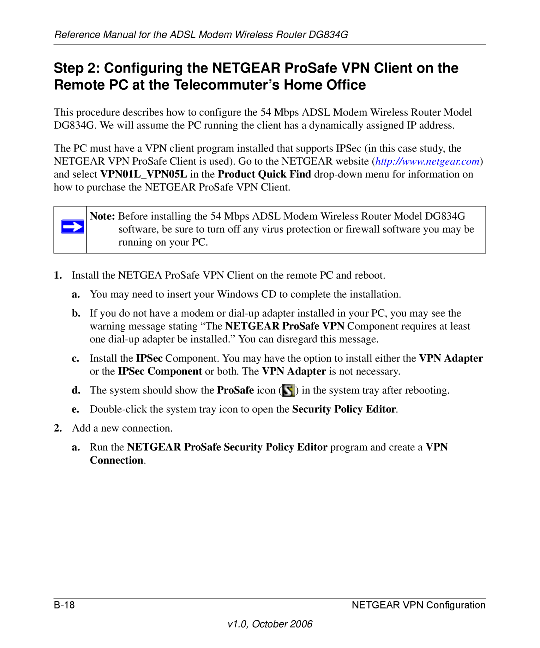 NETGEAR manual Reference Manual for the Adsl Modem Wireless Router DG834G 