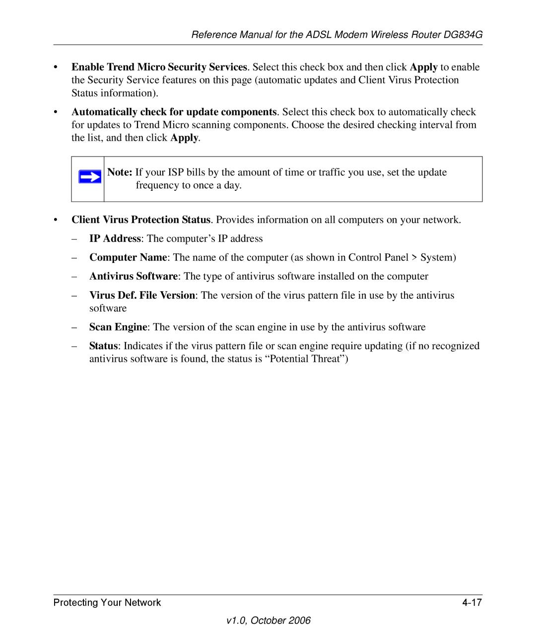 NETGEAR manual Reference Manual for the Adsl Modem Wireless Router DG834G 