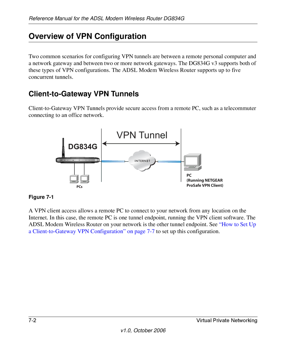 NETGEAR DG834G manual VPN Tunnel 