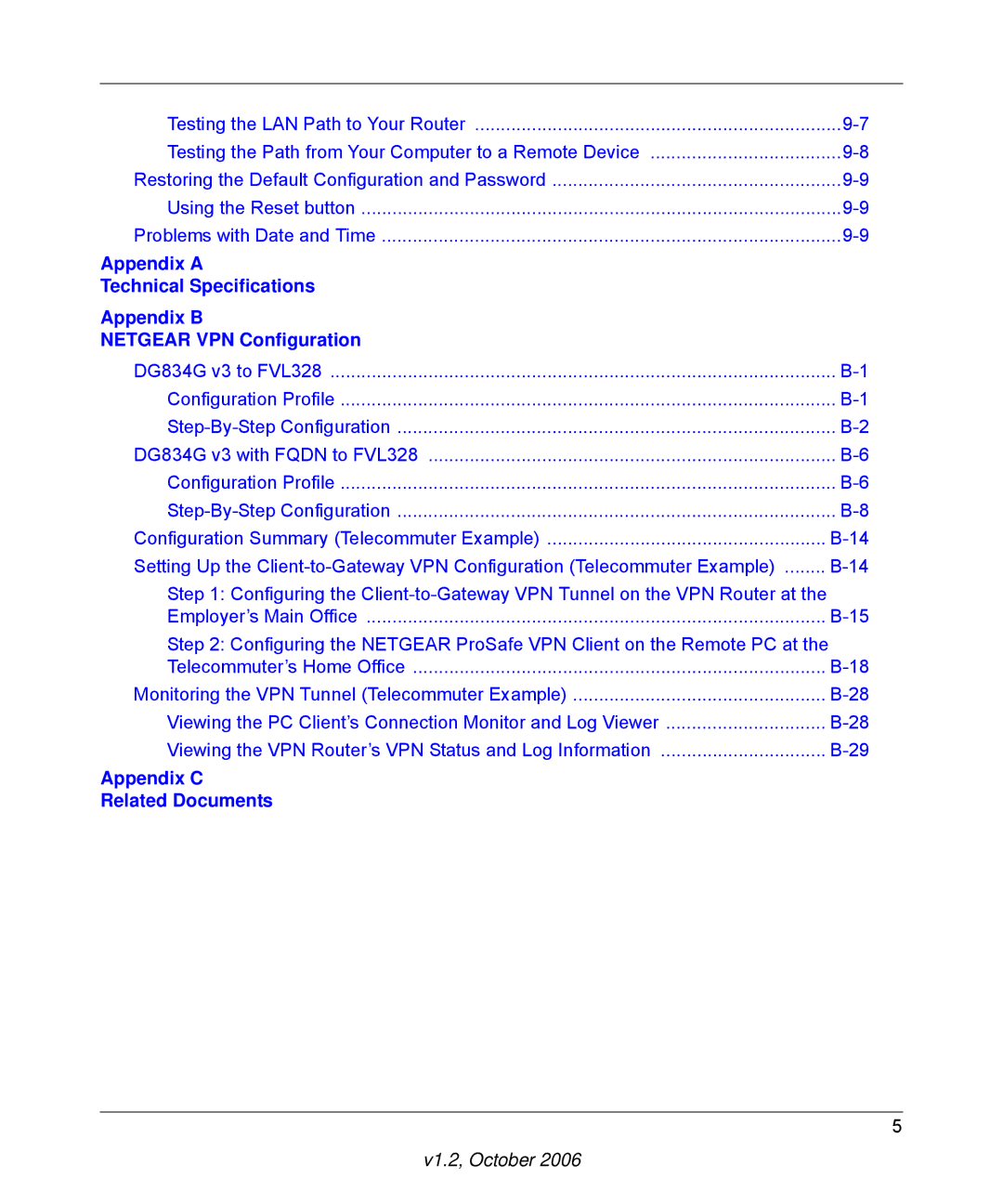 NETGEAR DG834G manual Appendix C Related Documents 