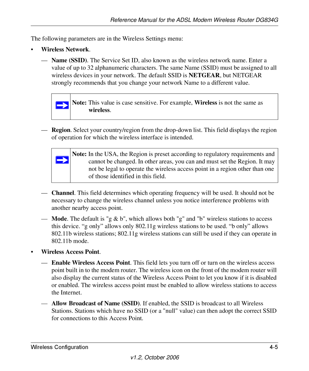 NETGEAR DG834G manual Wireless Network, Wireless Access Point 