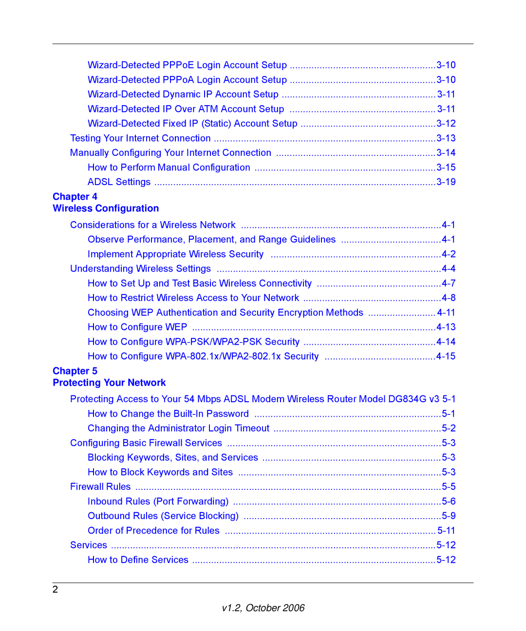 NETGEAR DG834G manual Chapter Wireless Configuration 