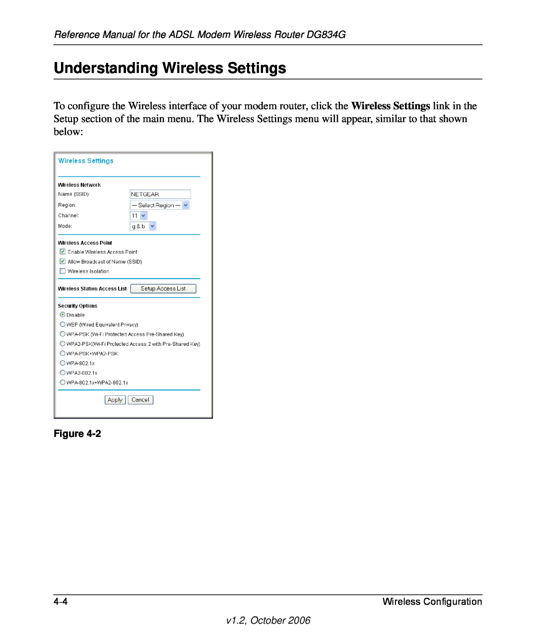 NETGEAR Understanding Wireless Settings, Reference Manual for the ADSL Modem Wireless Router DG834G, v1.2, October 