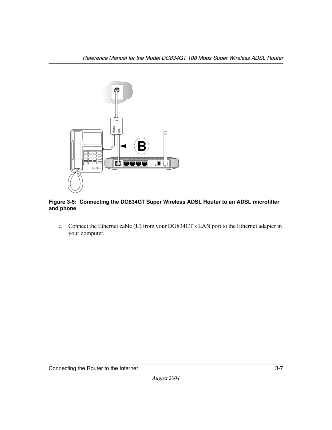 NETGEAR DG834GT manual INE 0HONE 