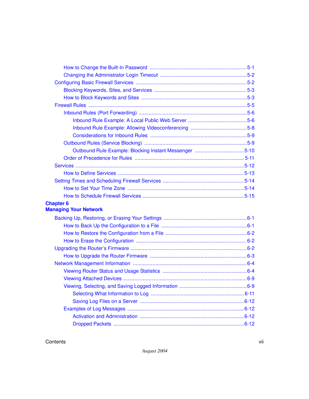 NETGEAR DG834GT manual Chapter Managing Your Network 