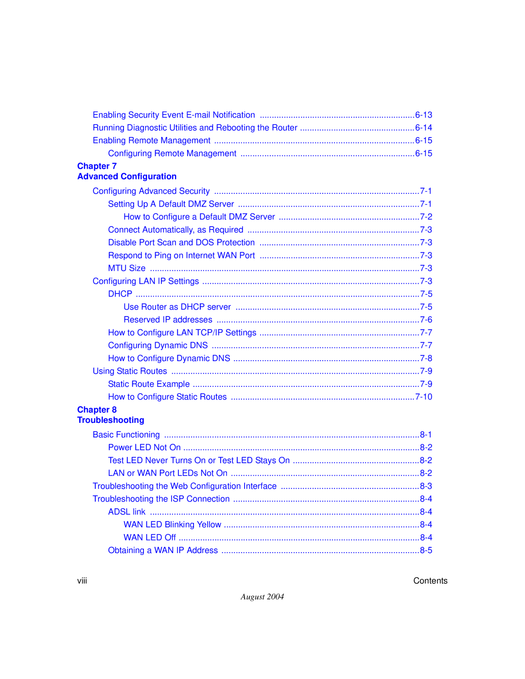 NETGEAR DG834GT manual Chapter Advanced Configuration 