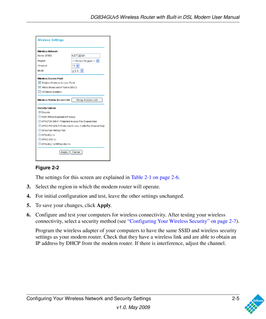 NETGEAR DG834GUV5 user manual V1.0, May 