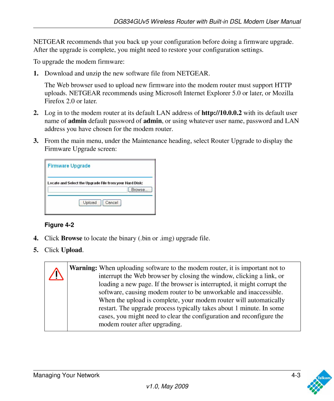 NETGEAR DG834GUV5 user manual V1.0, May 