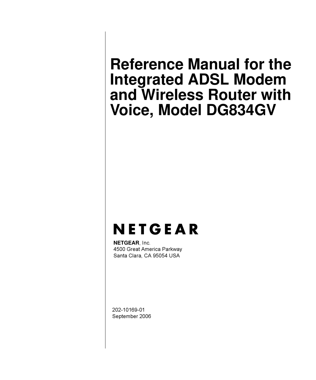 NETGEAR DG834GV v2 manual NETGEAR, Inc 