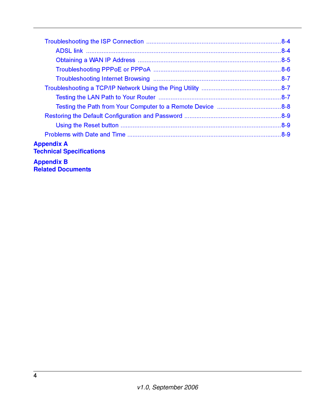 NETGEAR DG834GV v2 manual Troubleshooting the ISP Connection Adsl link 