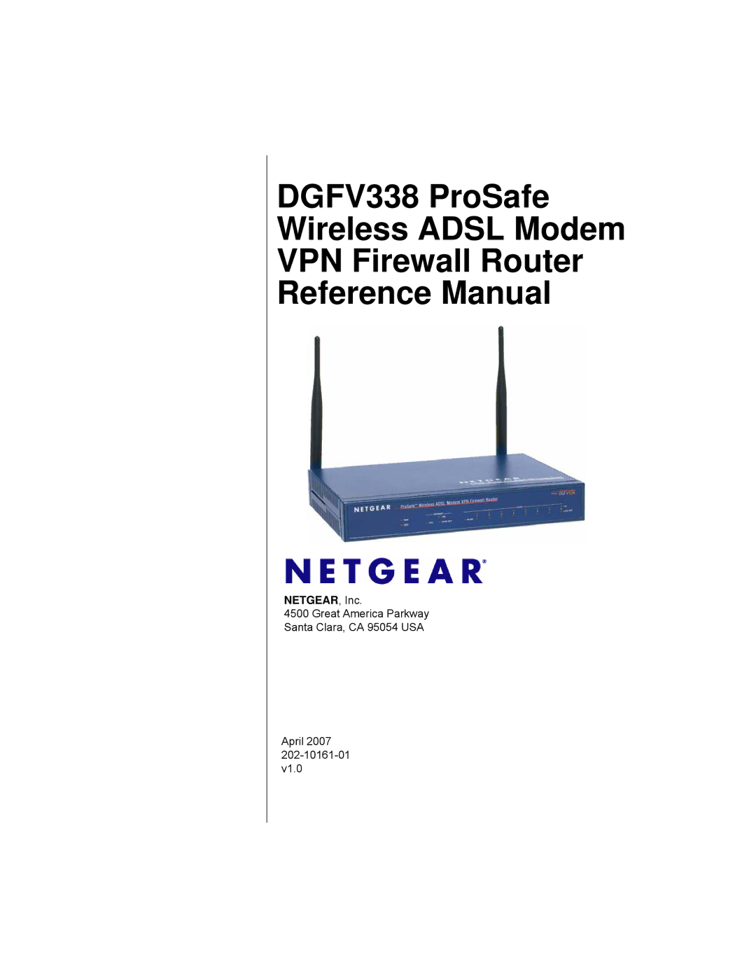 NETGEAR DGFV338 manual NETGEAR, Inc 