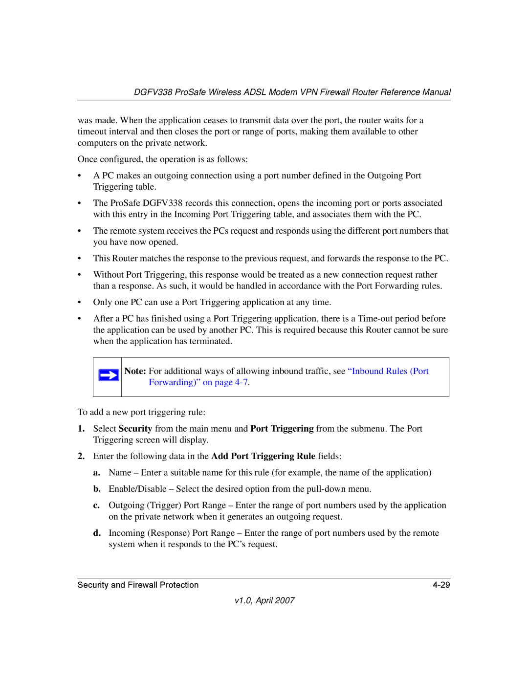 NETGEAR DGFV338 manual V1.0, April 