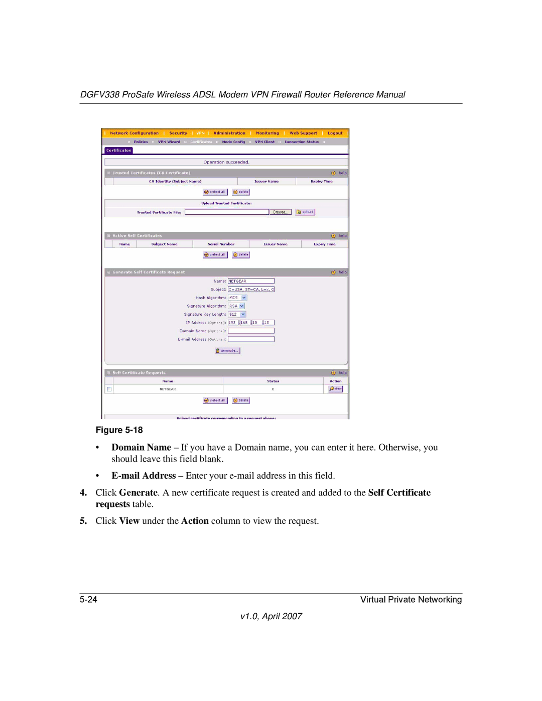 NETGEAR DGFV338 manual V1.0, April 