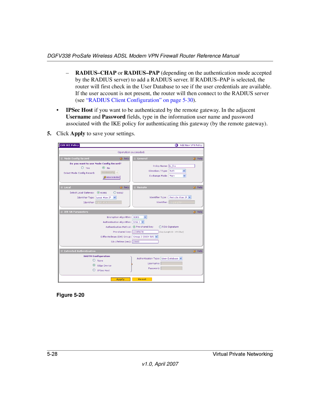 NETGEAR DGFV338 manual V1.0, April 