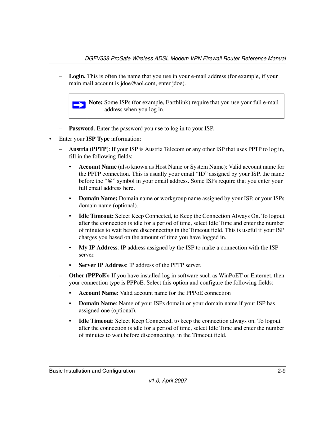 NETGEAR DGFV338 manual V1.0, April 