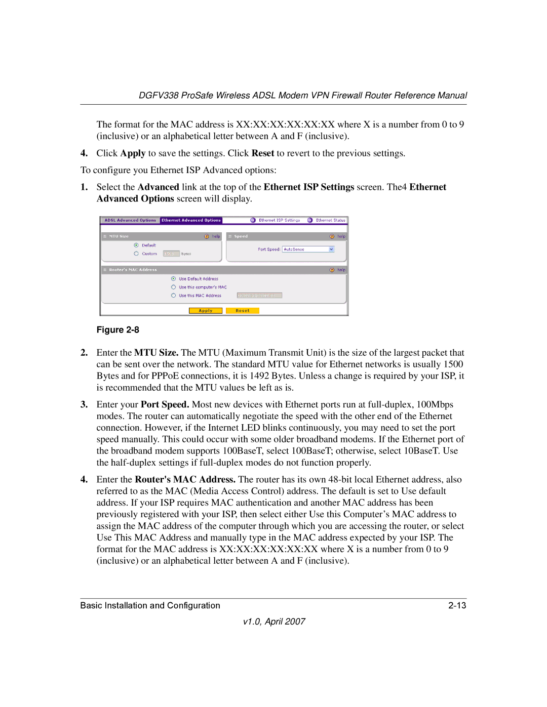 NETGEAR DGFV338 manual V1.0, April 