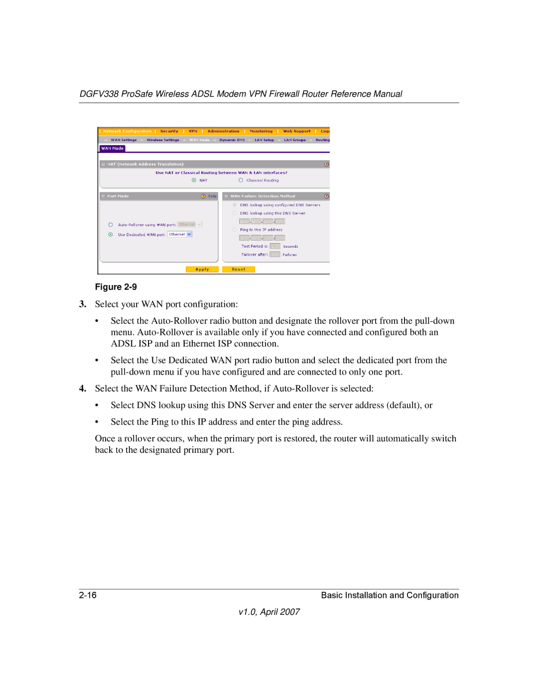 NETGEAR DGFV338 manual V1.0, April 