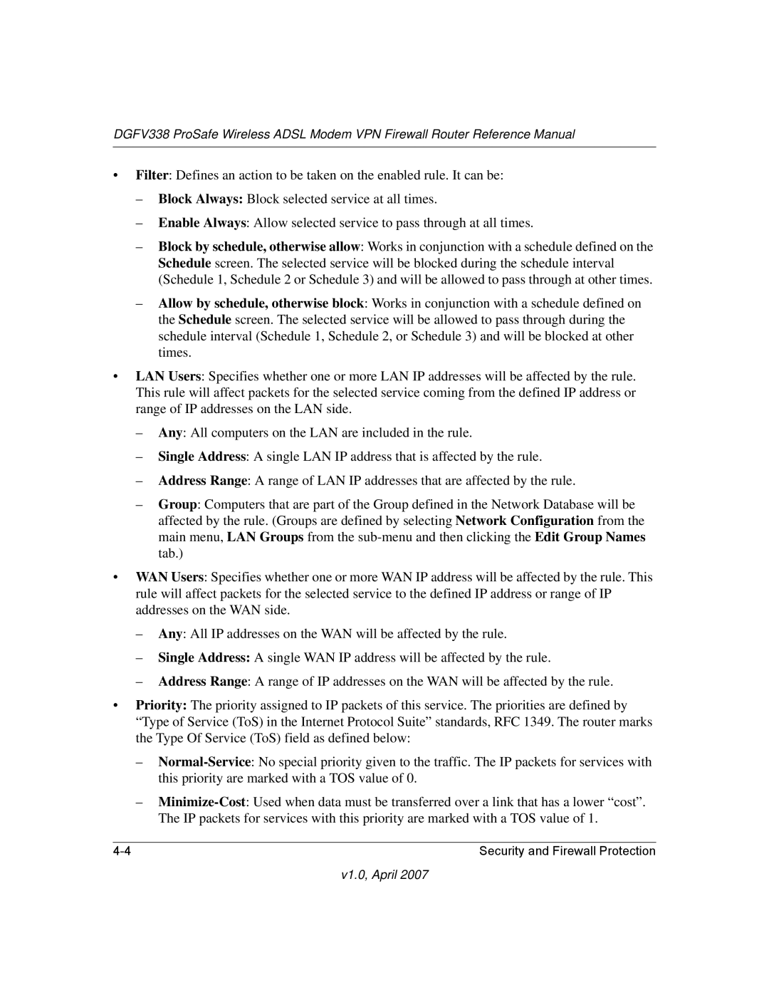 NETGEAR DGFV338 manual V1.0, April 