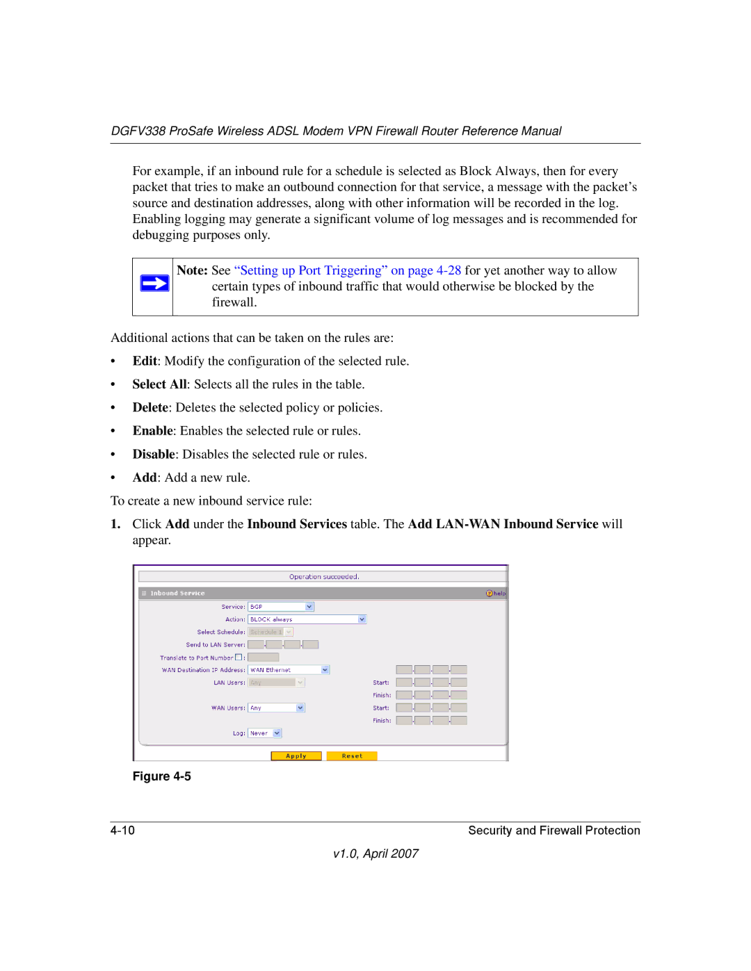 NETGEAR DGFV338 manual V1.0, April 