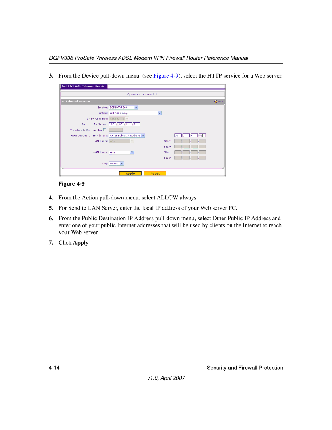 NETGEAR DGFV338 manual V1.0, April 