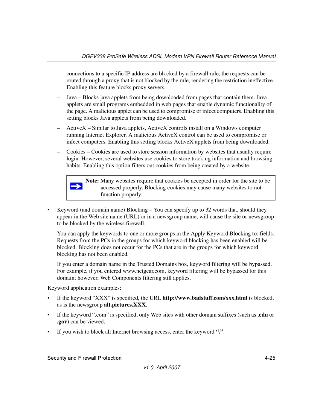 NETGEAR DGFV338 manual V1.0, April 