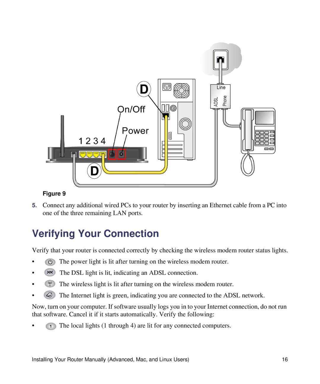 NETGEAR DGN1000-100NAS manual Verifying Your Connection 