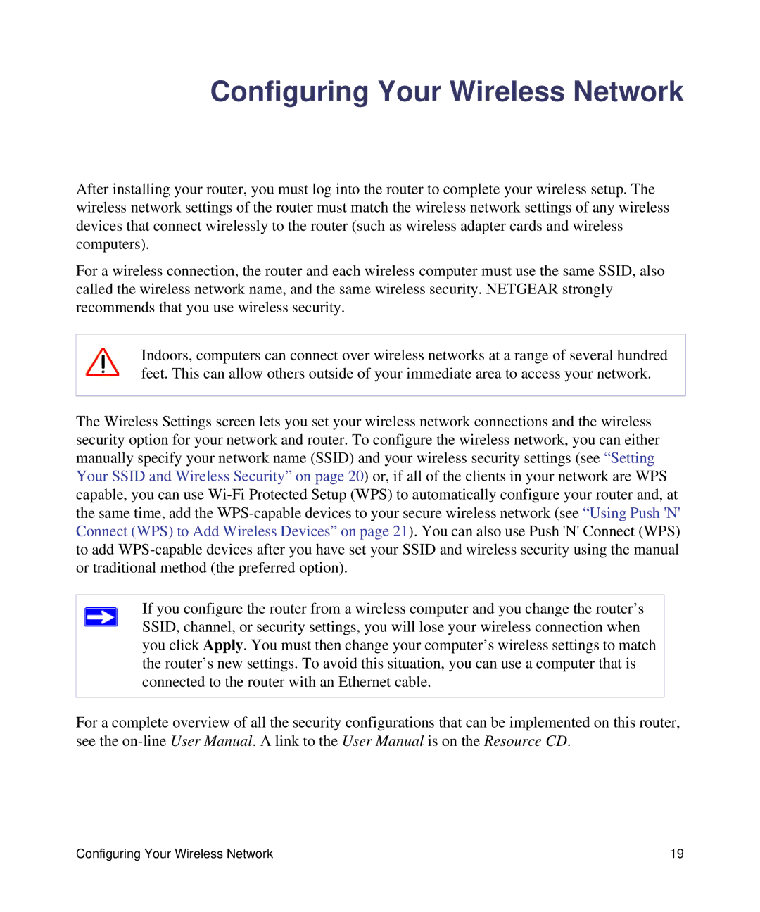 NETGEAR DGN1000-100NAS manual Configuring Your Wireless Network 