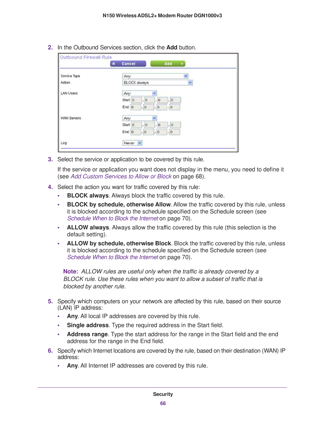 NETGEAR user manual N150 Wireless ADSL2+ Modem Router DGN1000v3 