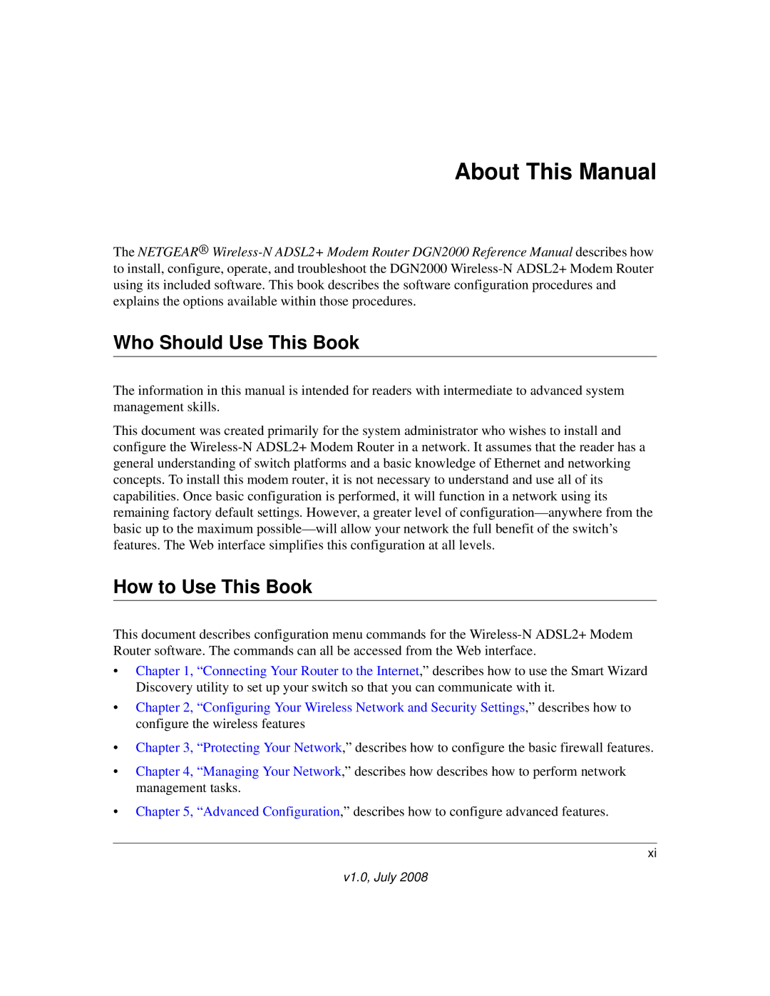 NETGEAR DGN2000 manual About This Manual, Who Should Use This Book, How to Use This Book 