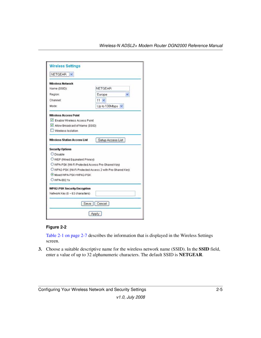 NETGEAR manual Wireless-N ADSL2+ Modem Router DGN2000 Reference Manual 