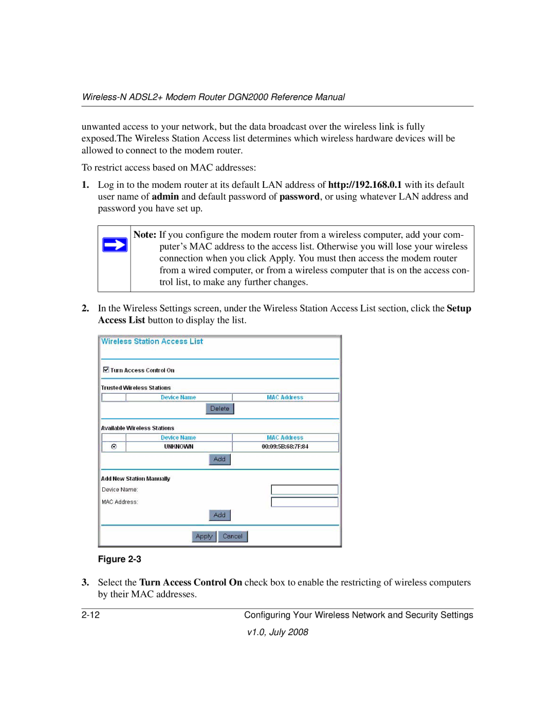 NETGEAR manual Wireless-N ADSL2+ Modem Router DGN2000 Reference Manual 